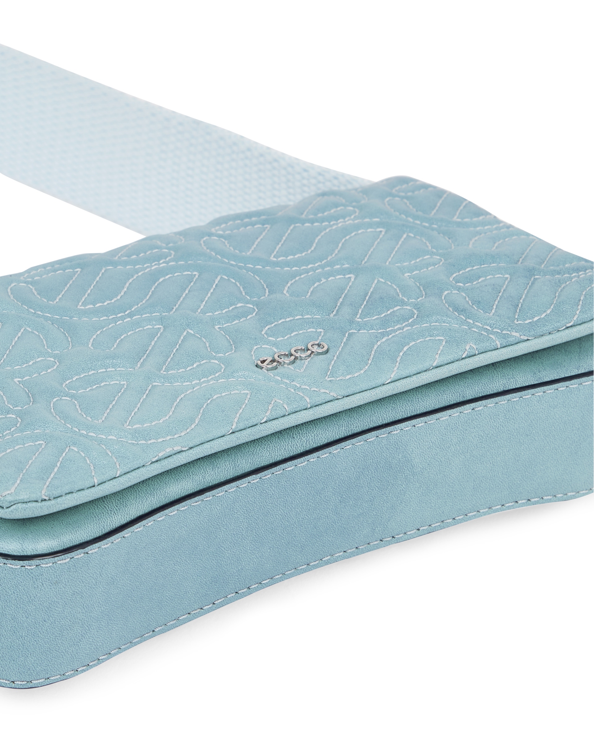 ECCO Pinch Small Quilted Wave Indigo レザークロスボディバッグ - 青 - Detail-1