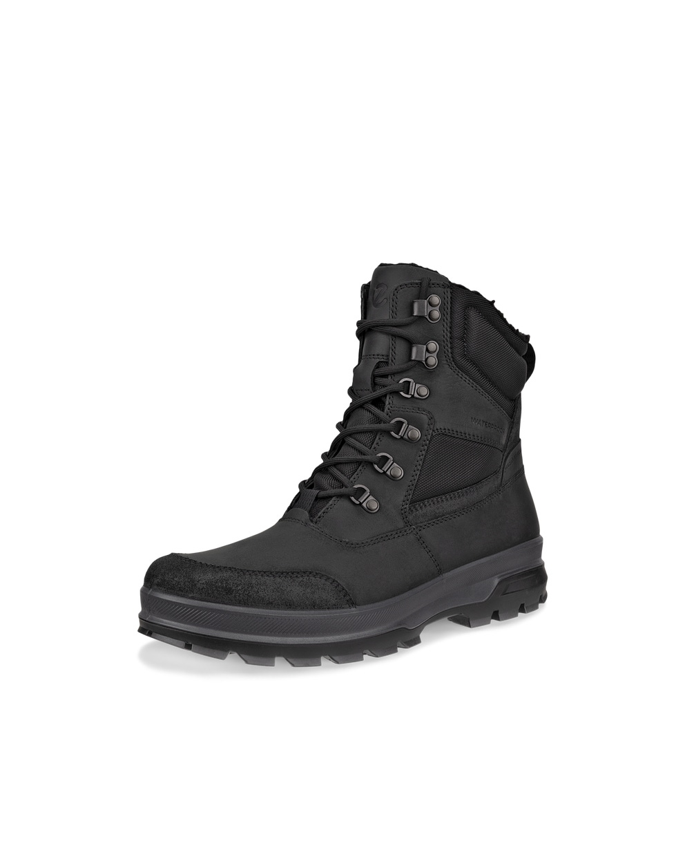 Men's ECCO® Rugged Track Nubuck Waterproof Boot - Black - Main