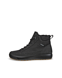 Botas de caña media de piel Gore-Tex ECCO® Soft 7 Tred para hombre - Negro - Outside