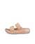 Women's ECCO® Cozmo Platform Leather Two-Strap Sandal - Brown - Outside