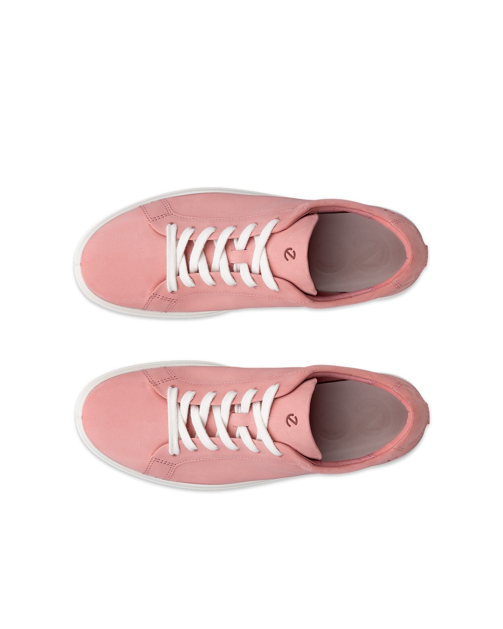 ECCO® Soft 60 baskets en cuir pour femme - Rose - Top left pair