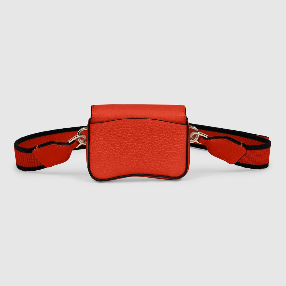 ECCO® Textureblock Leather Crossbody Bag - Red - Back