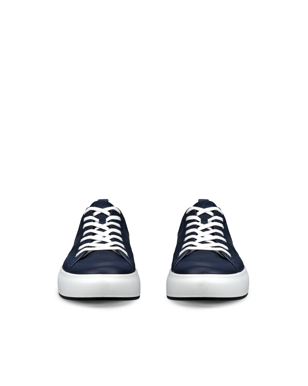 ECCO® Street Ace baskets en cuir pour homme - Bleu - Front pair