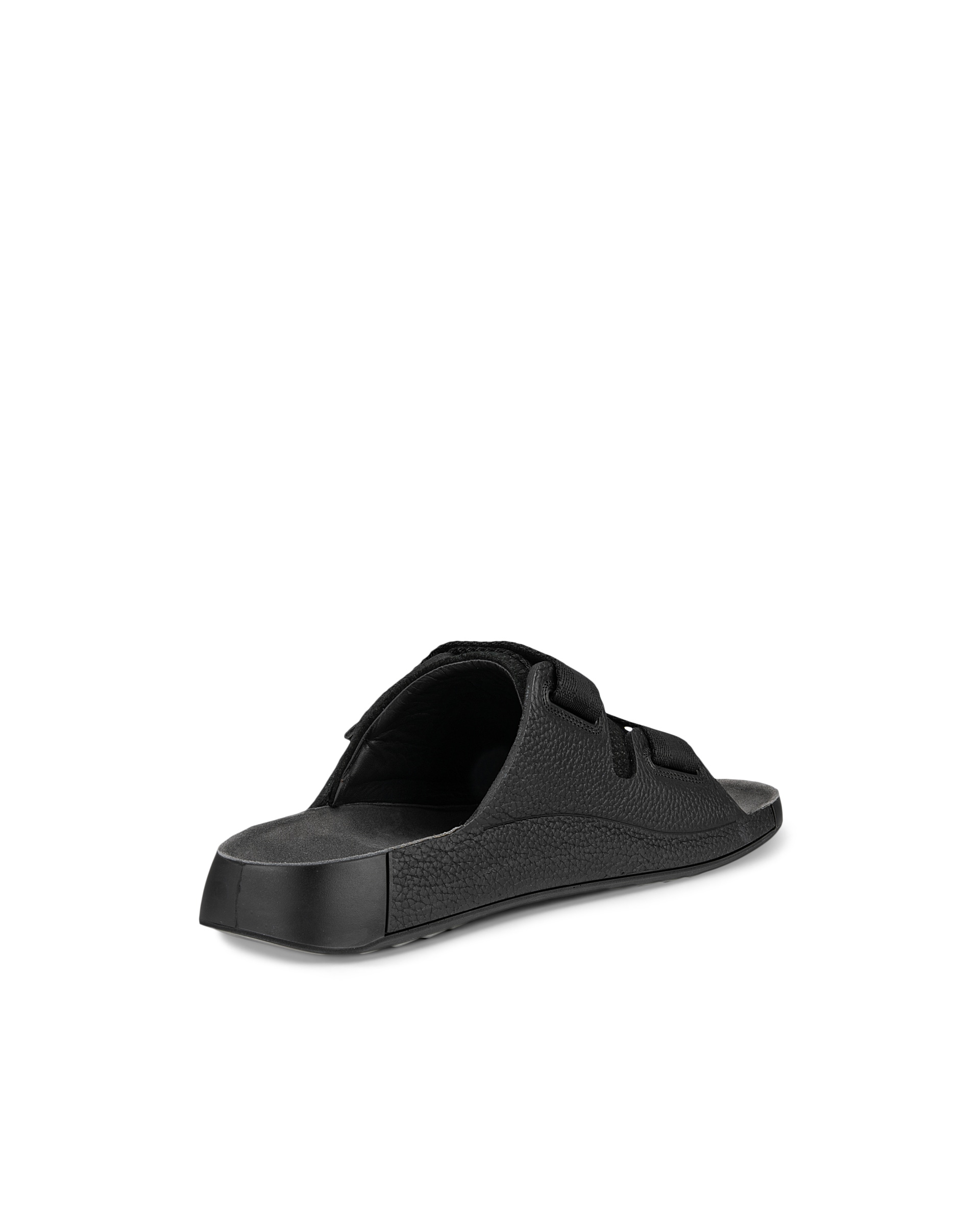 Men's ECCO® Cozmo Leather Two-Strap Sandal - Black - Back