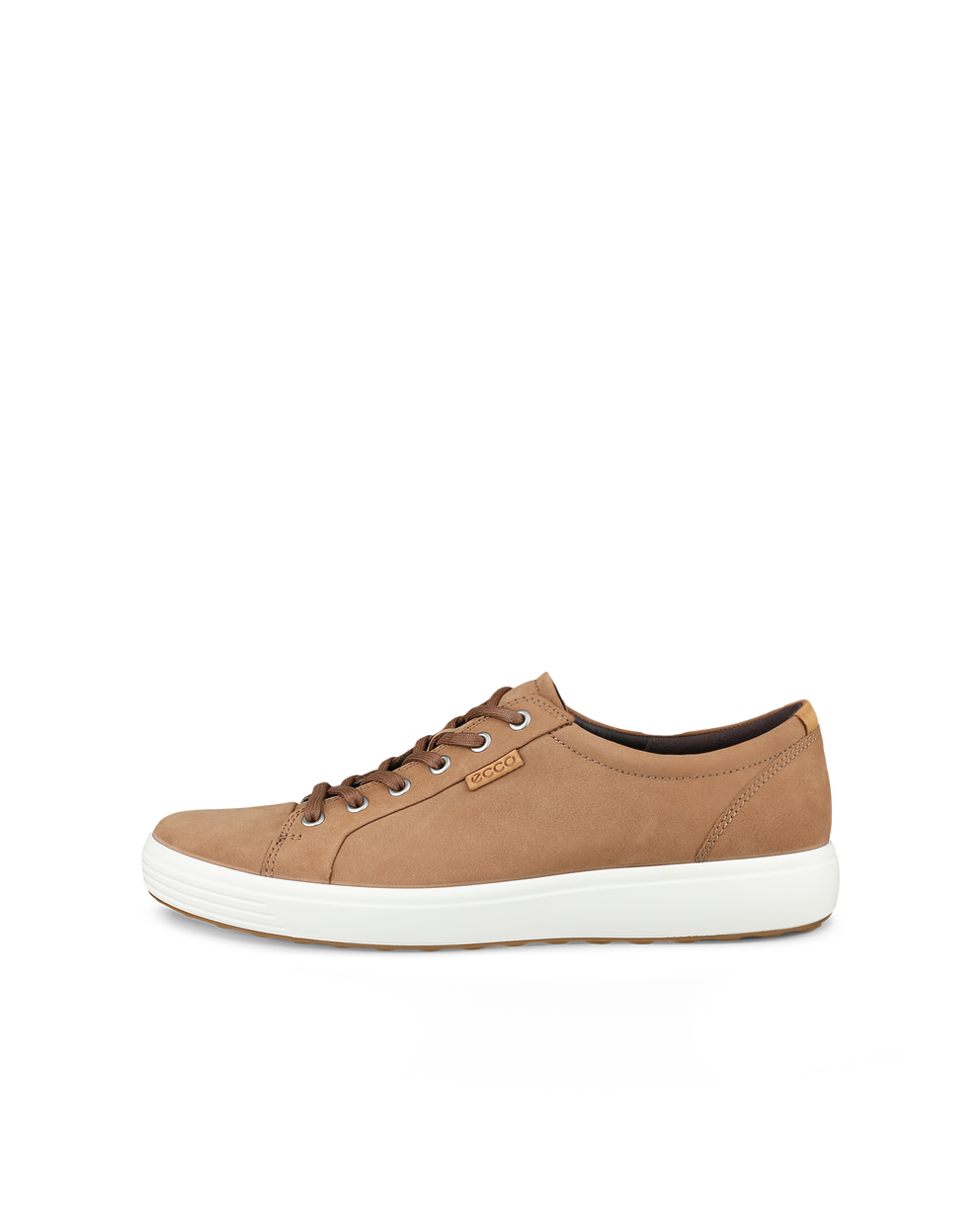 ECCO® Soft 7 baskets en nubuck pour homme - Brun - Outside