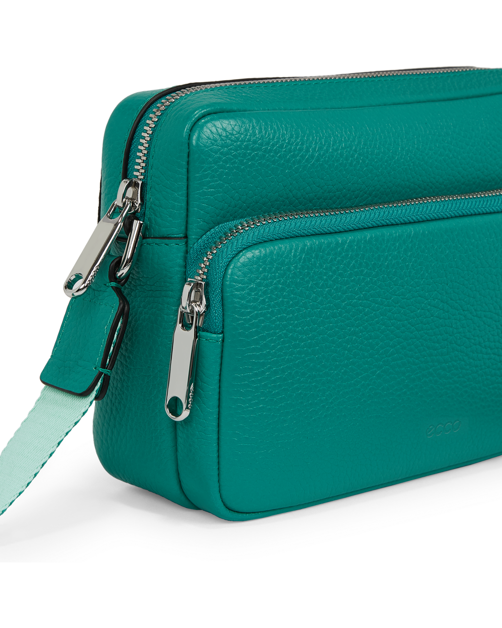 ECCO® Camera Bag Pebbled Leather Camera Bag - Green - Detail-1