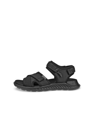 Sandalias de nobuk ECCO® Exowrap para mujer - Negro - Outside