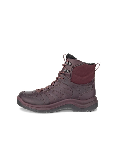 Women s ECCO Track 30 Leather Lace Up Boot Purple