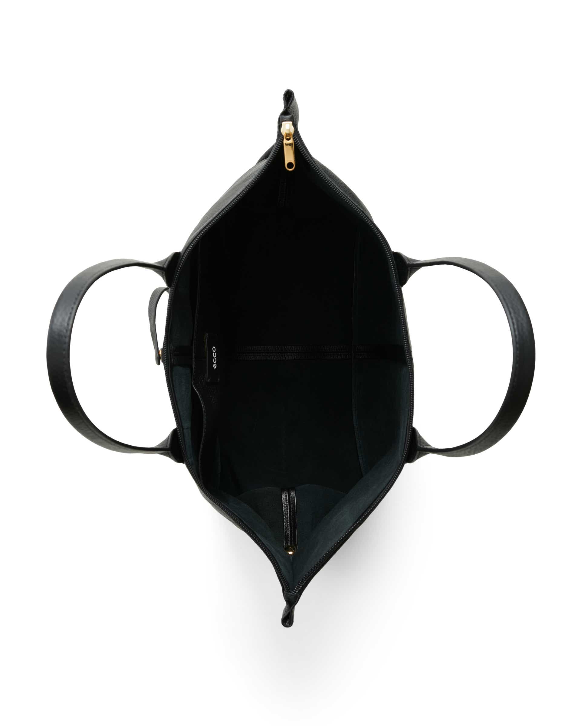 ECCO® Tote kožna duboka prostrana torba - Crna - Birdeye