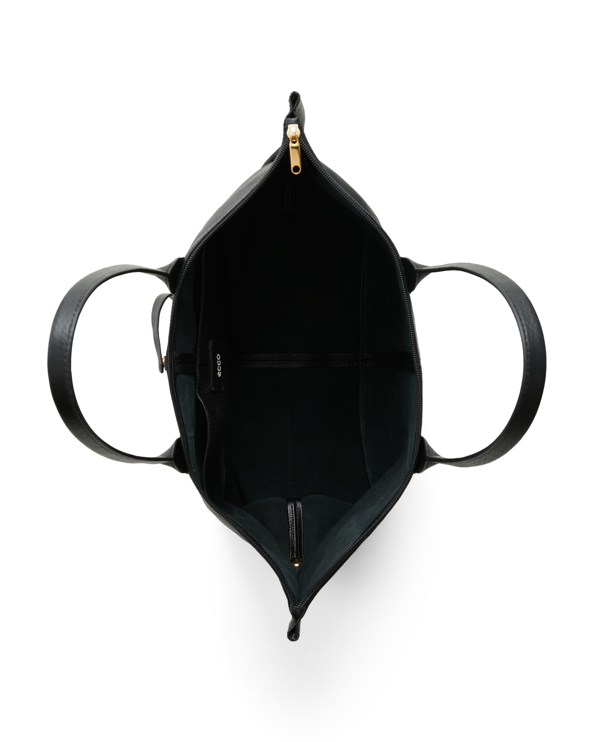 ECCO® Tote kožna duboka prostrana torba - Crna - Birdeye