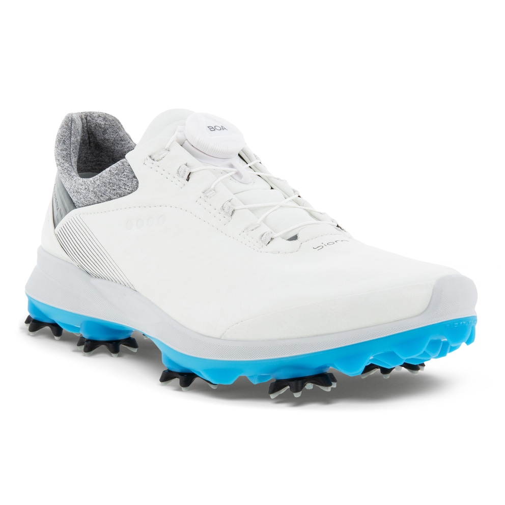 여성용 ECCO Golf Biom G3 가죽 고어텍스 골프 스파이크 - White - Main