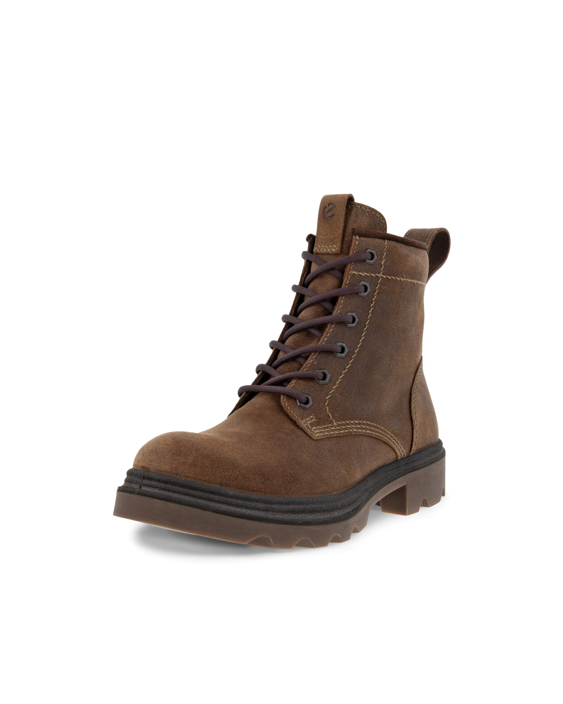 Women's ECCO® Grainer Suede Waterproof Lace-Up Boot - Brown - Main