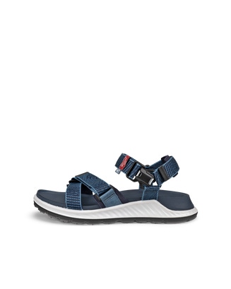 Men's ECCO® Exowrap Textile Sandal - Blue - Outside