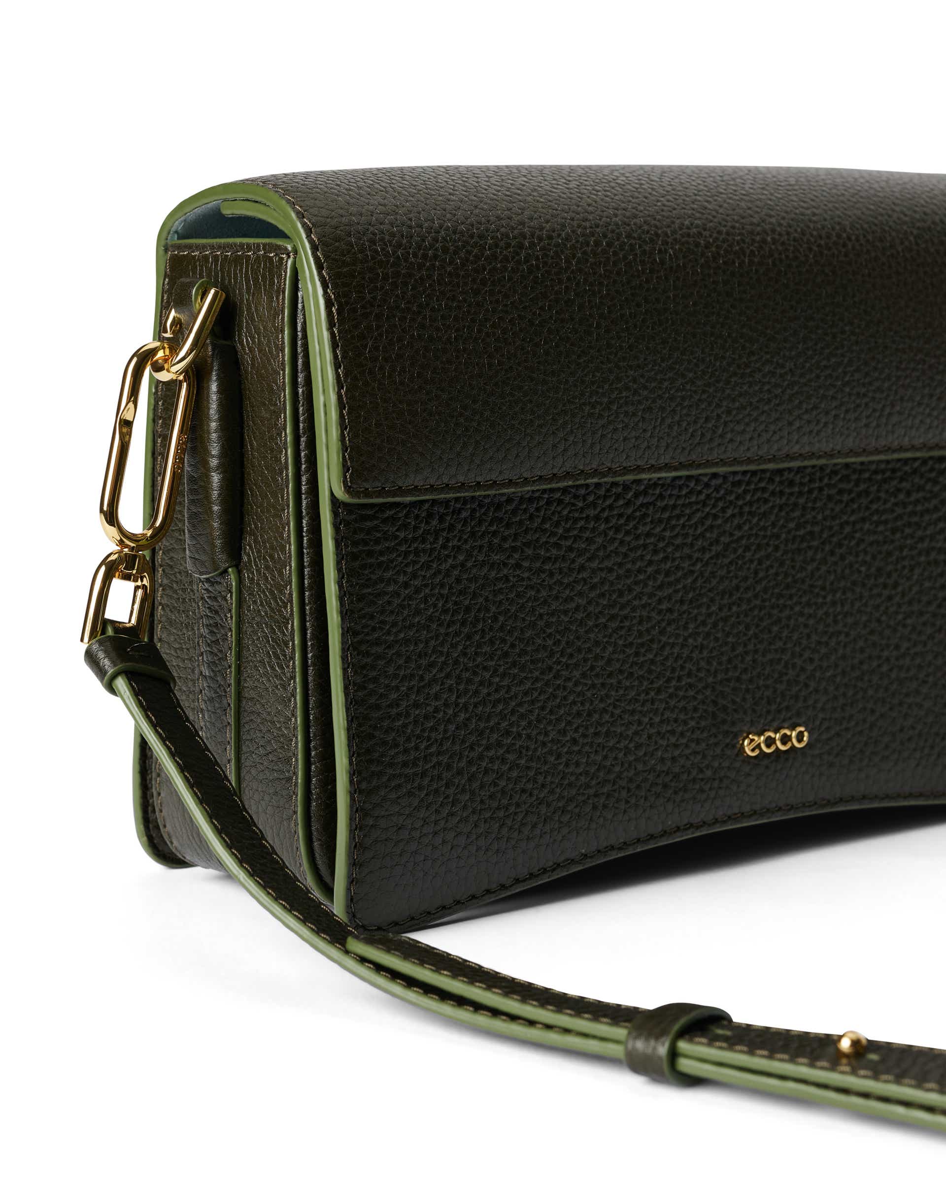 ECCO Pinch Large Pebbled レザークロスボディバッグ - グリーン - Detail-1