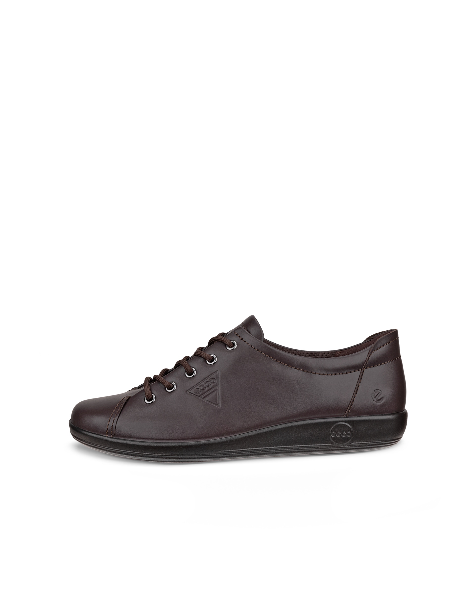 ECCO® SOFT 2.0 chaussures de marche en cuir pour femme - Marron - Outside