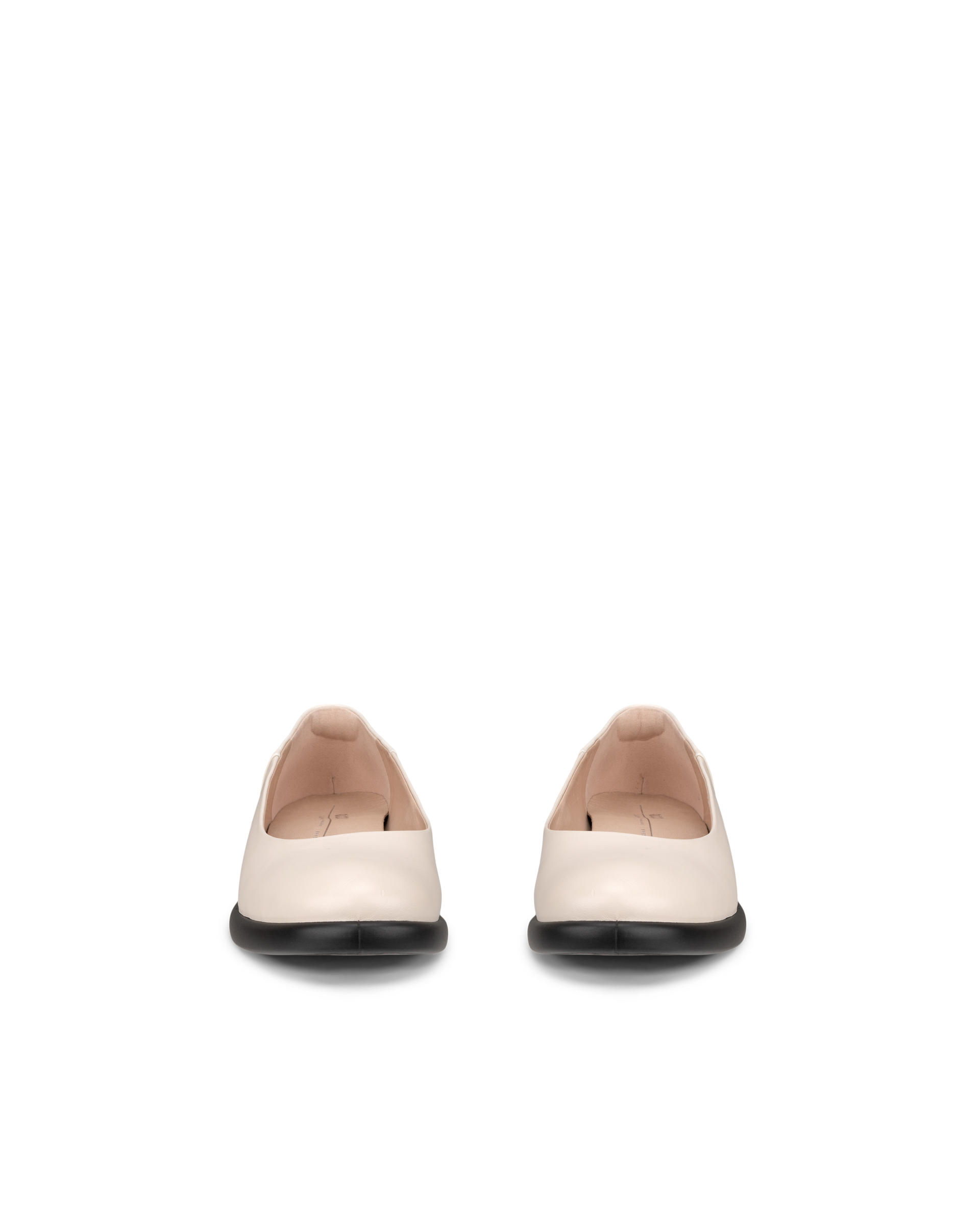 Women's ECCO® Sculpted LX Leather Ballerina - Beige - Front pair