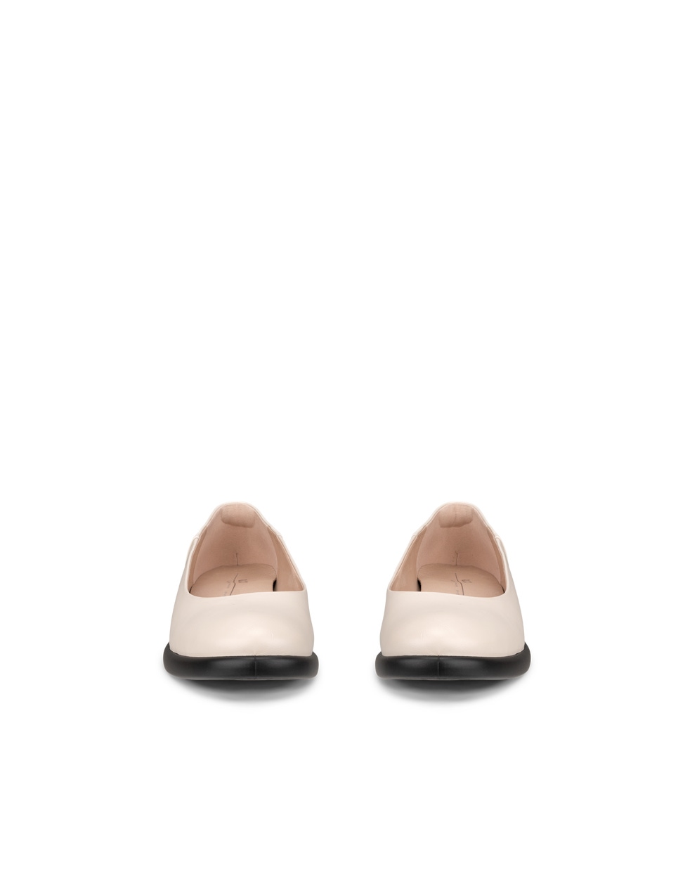 Women's ECCO® Sculpted LX Leather Ballerina - Beige - Front pair