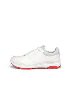 Women's ECCO® Golf Biom Hybrid 3 Leather Golf Shoe - White - Outside