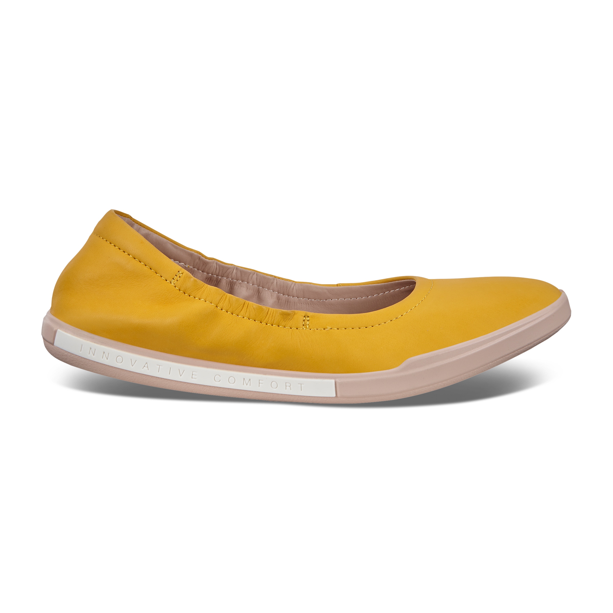 ECCO Simpil II Women's Ballerina Shoes - Yellow - Outside