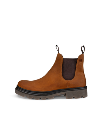 ECCO Men Grainer Chelsea Boots - Brown - Outside