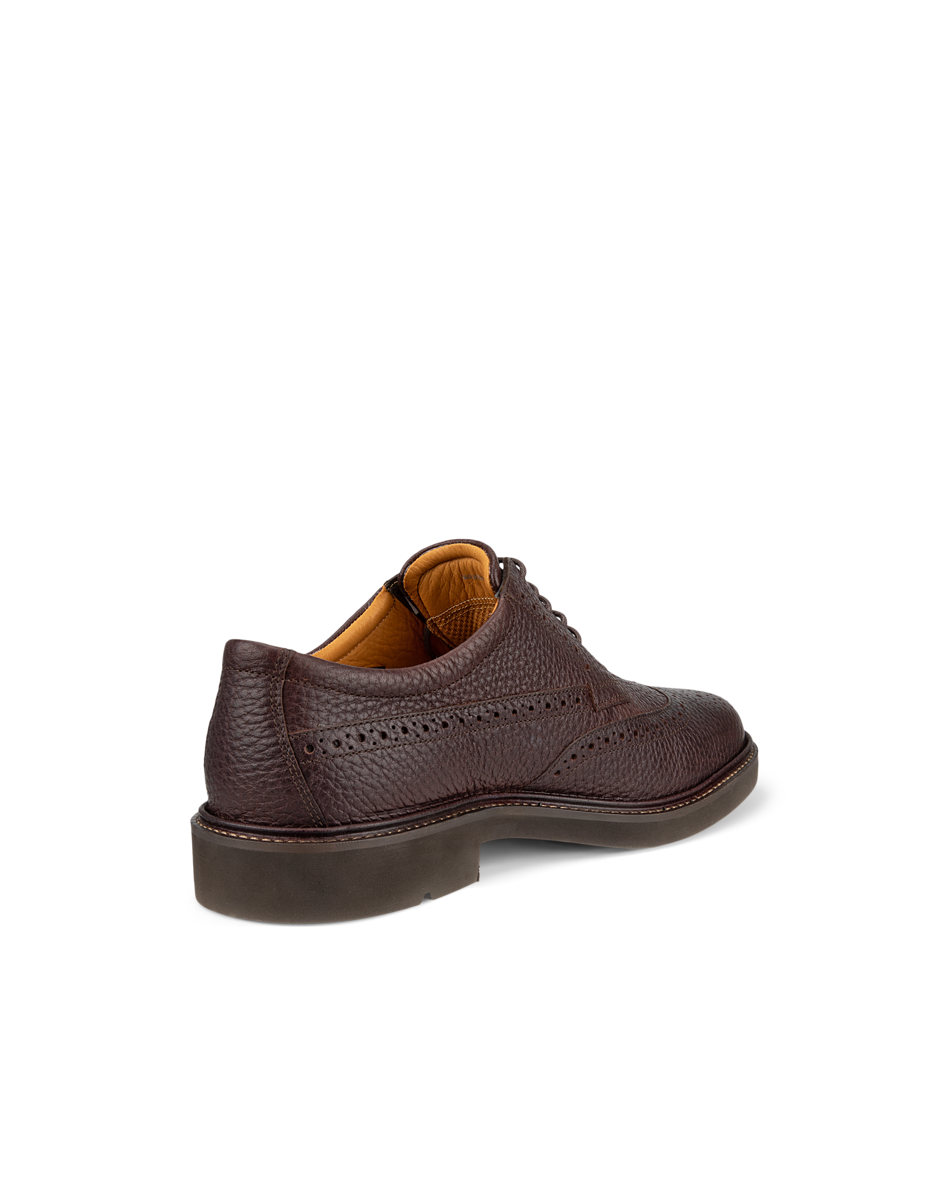 Men's ECCO® Metropole London Leather Brogue Shoe - Brown - Back