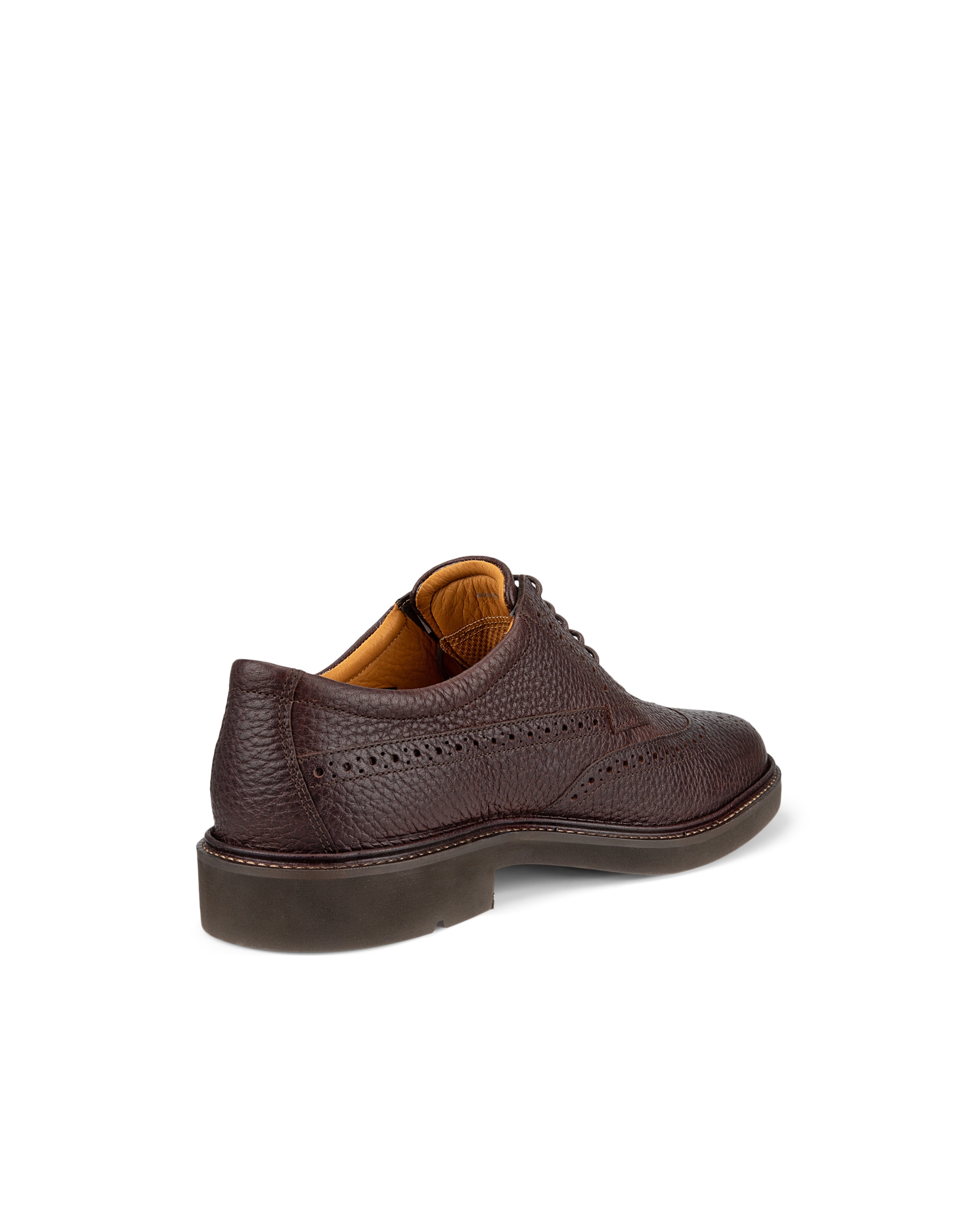 Men's ECCO® Metropole London Leather Brogue Shoe - Brown - Back