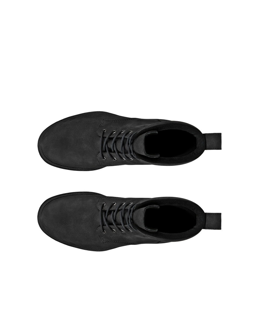 Botas impermeables de nubuck con cordones ECCO® Grainer para hombre - Negro - Top left pair