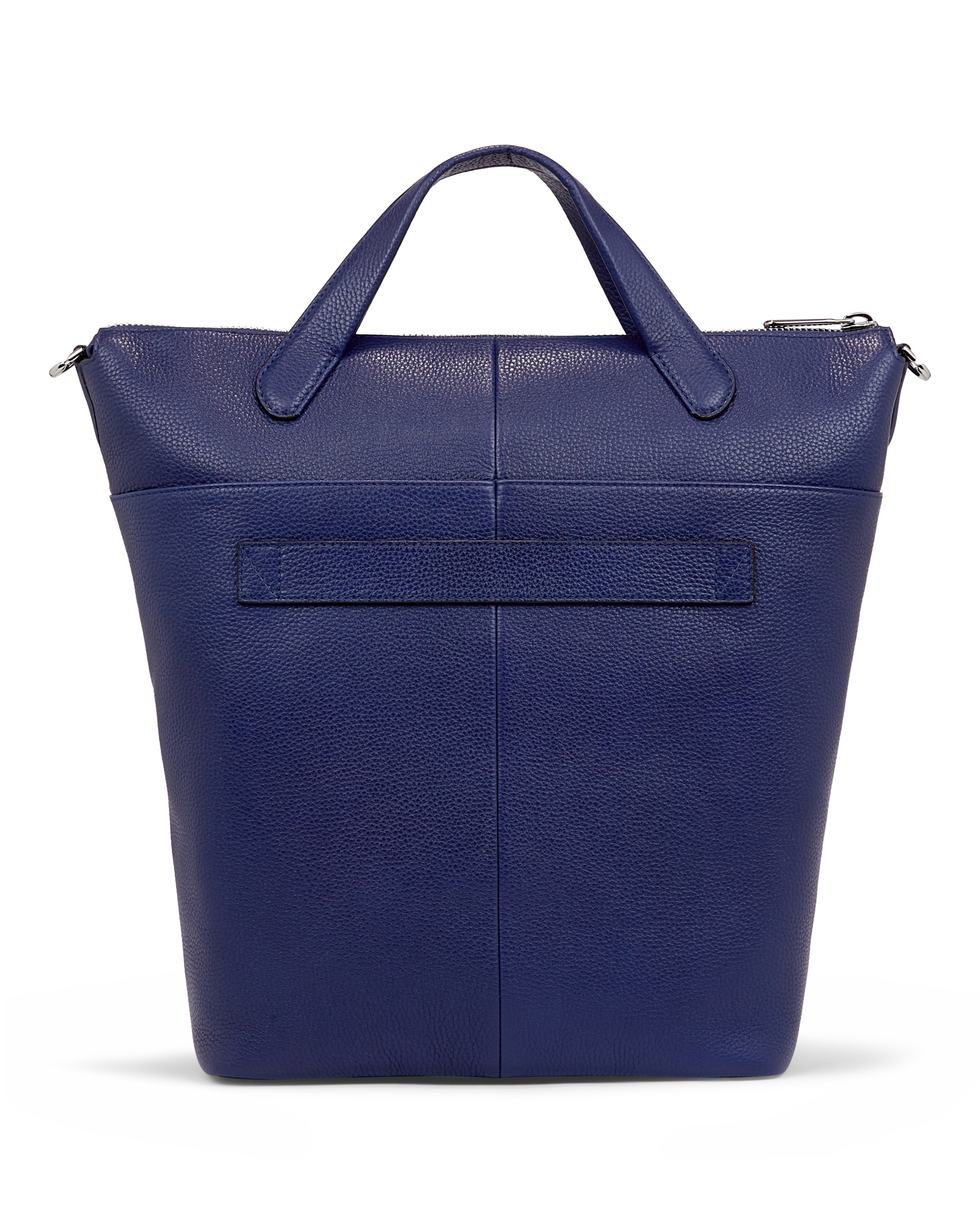 ECCO Tote Large Pebbled レザートートバッグ - 青 - Back