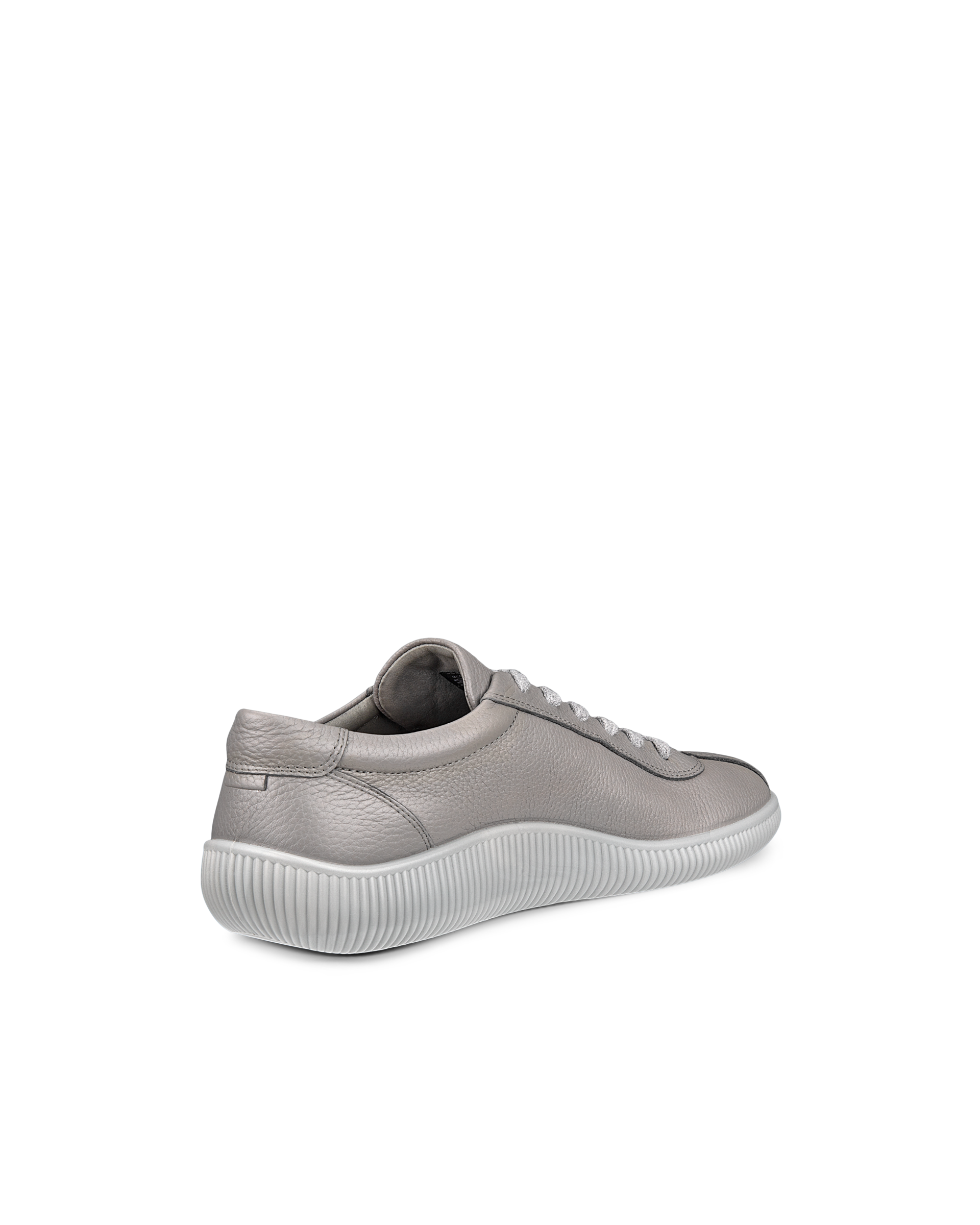 ECCO® Soft Zero baskets en cuir pour homme - Gris - Back