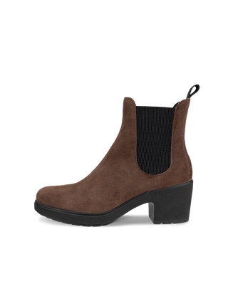 Women's ECCO® Metropole Zurich Suede Chelsea Boot - Brown - Outside