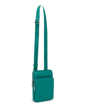 ECCO® Flat Pouch Leather Crossbody Bag - Green - Main