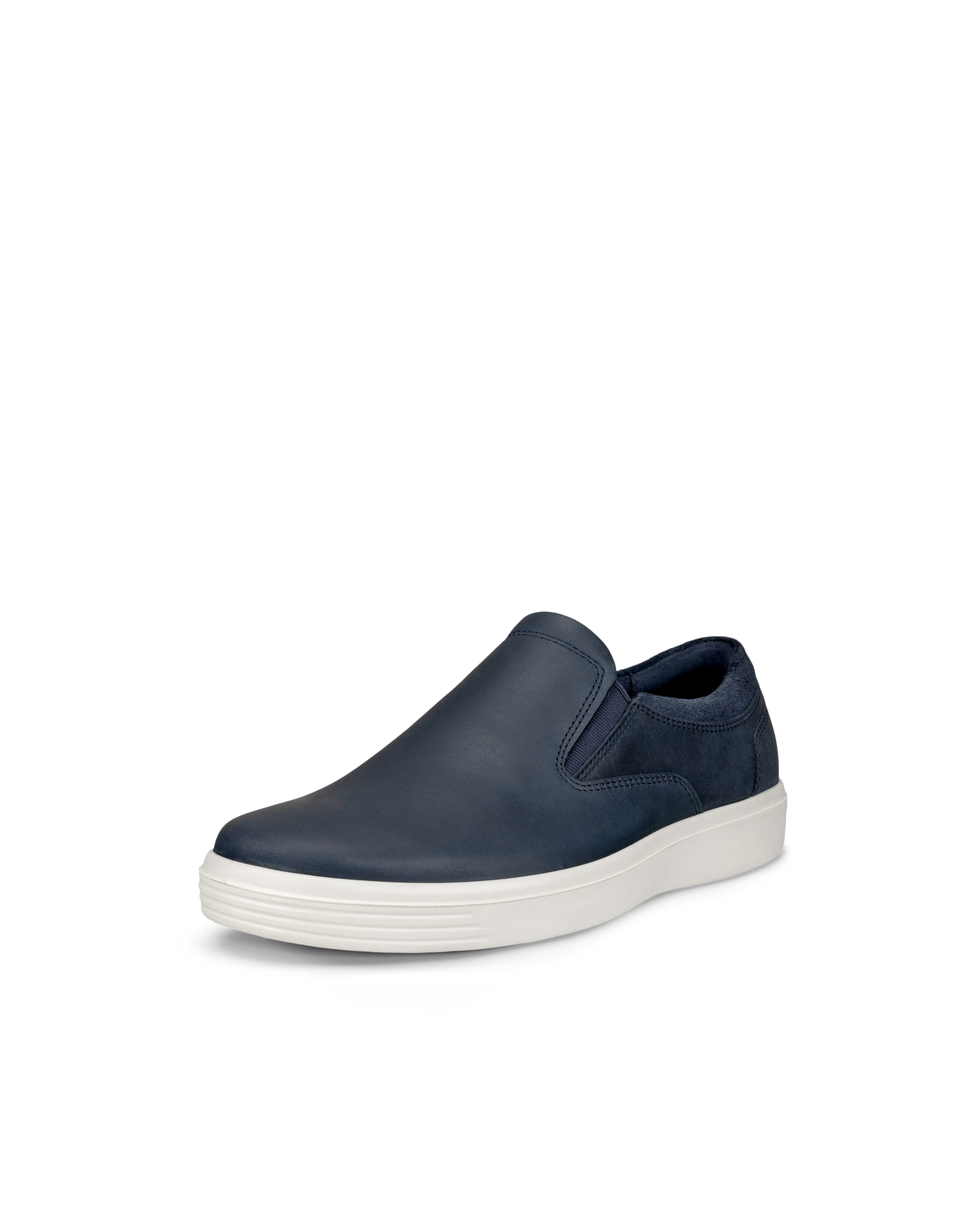 Men's ECCO® Soft Classic Leather Slip-On - Blue - Main