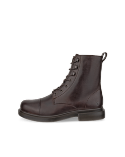 Men's ECCO® Metropole Seoul Leather Mid-Cut Boot - Brown - Outside