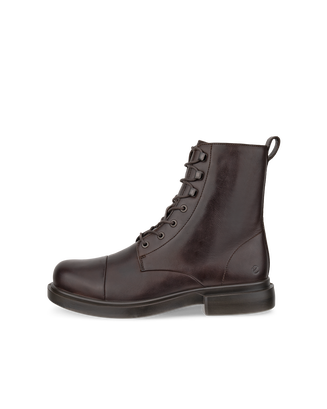 ECCO Metropole Seoul bottes mi-hautes en cuir pour hommes - Brun - Outside