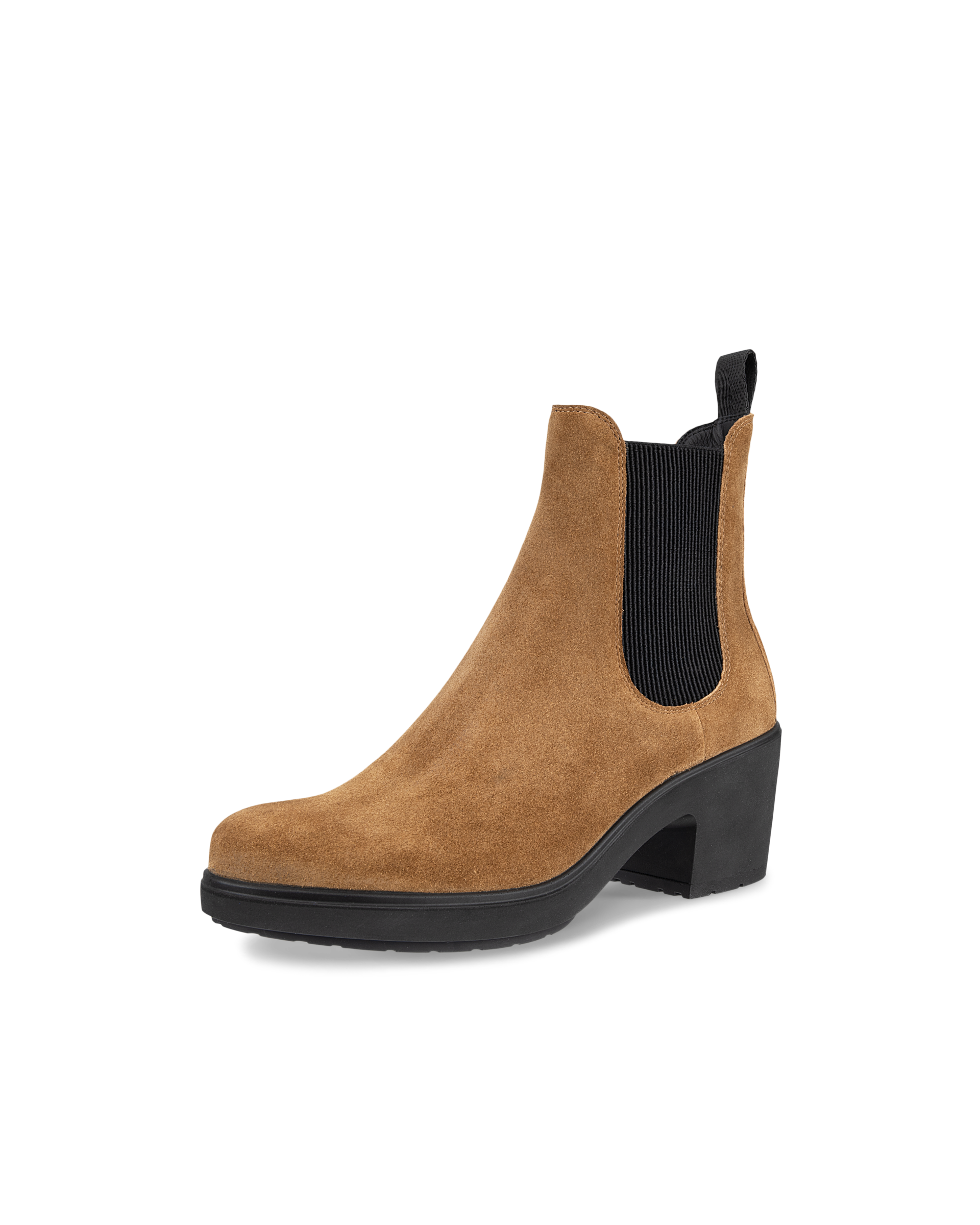 ECCO® Metropole Zurich botte Chelsea en daim pour femme - Brun - Main