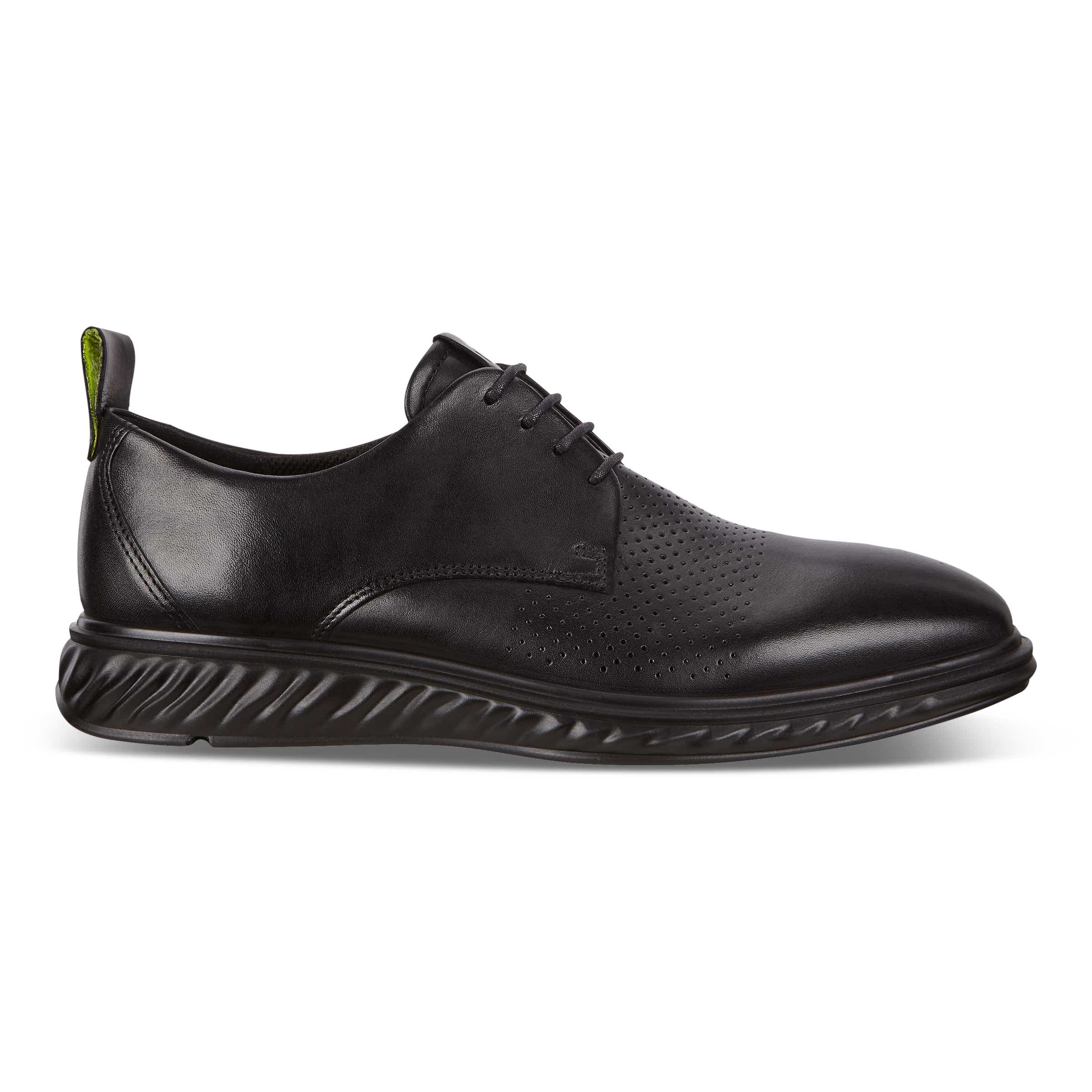 ECCO ST.1 Hybrid Lite メンズ レザーダービーシューズ - Black - Outside
