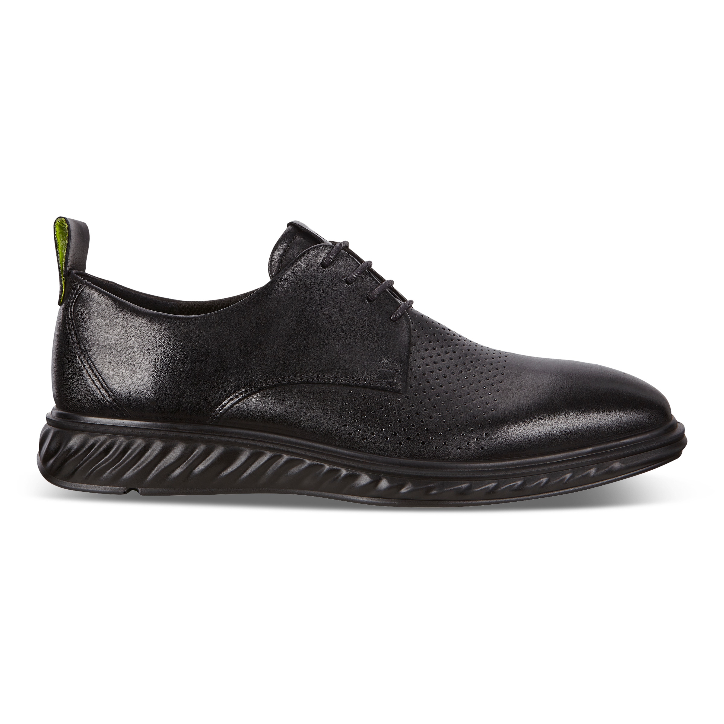 ECCO ST.1 Hybrid Lite メンズ レザーダービーシューズ - Black - Outside