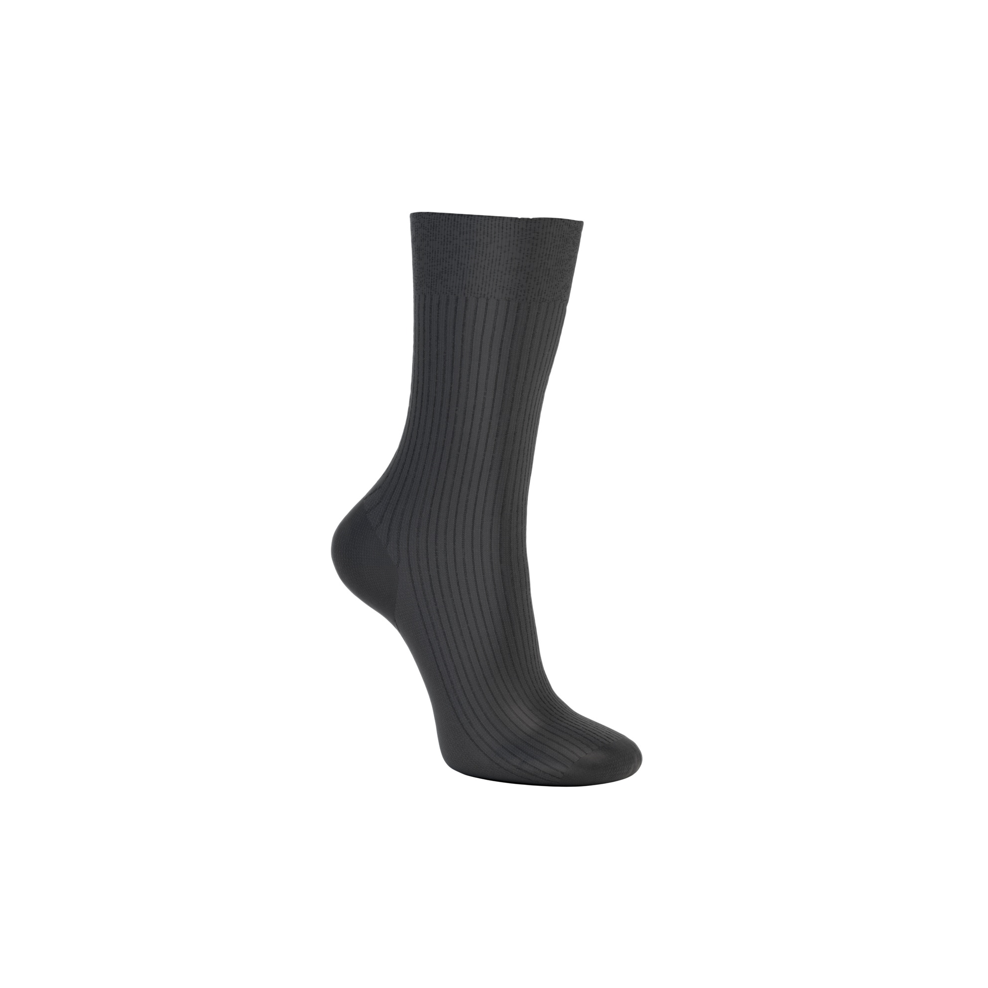 ECCO® Ribbed Mid-Cut Socks - Black - Main