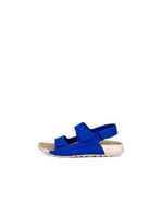 Kids' ECCO® Cozmo Leather Three-Strap Sandal - Blue - Outside