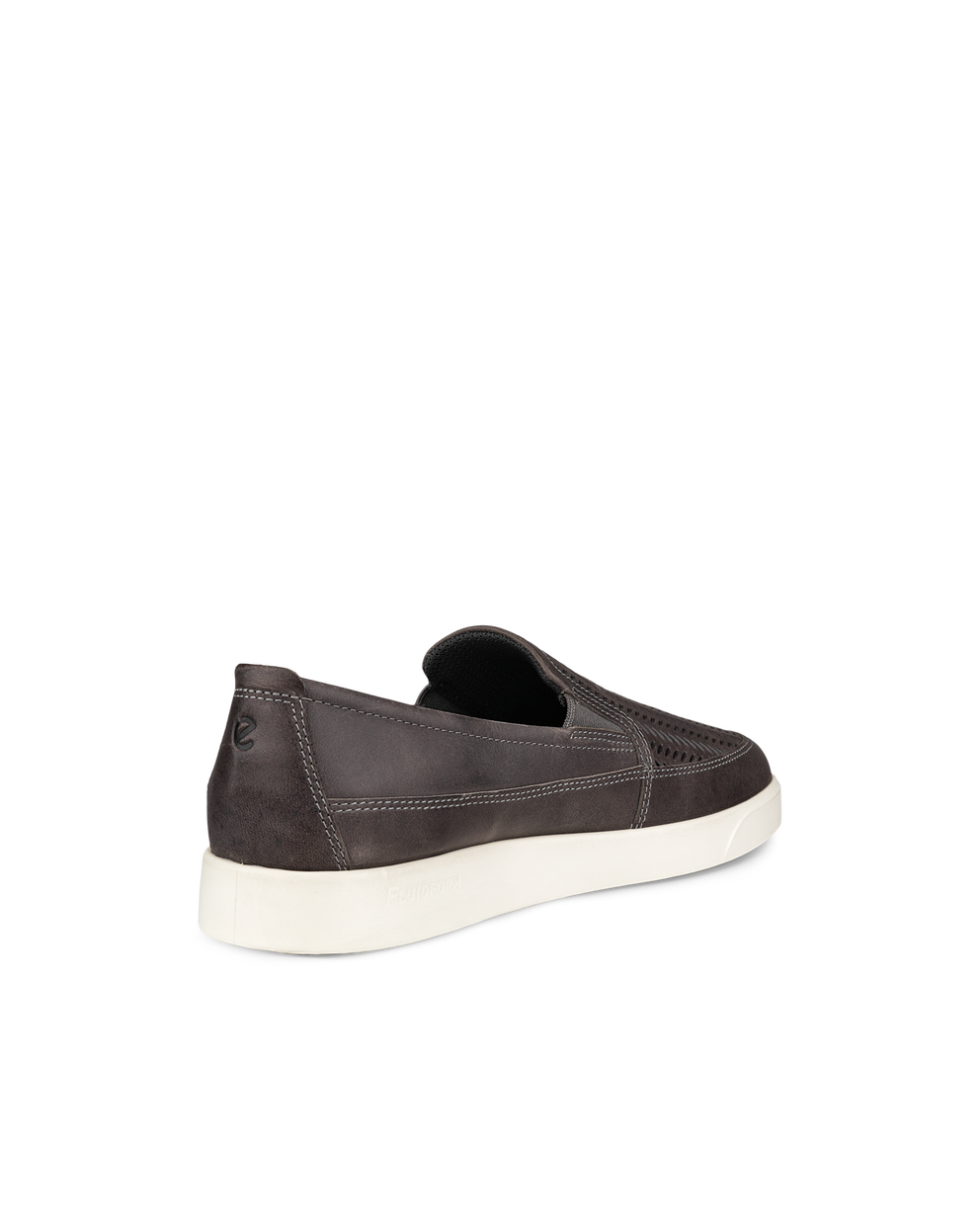 Men's ECCO® Street Lite Leather Slip-On - Grey - Back