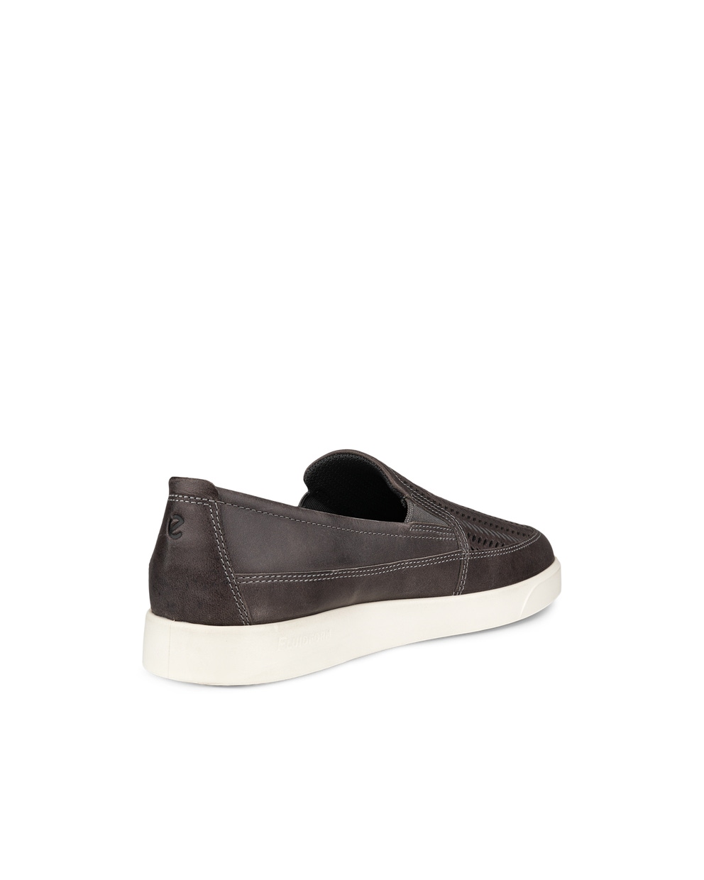 Men's ECCO® Street Lite Leather Slip-On - Grey - Back