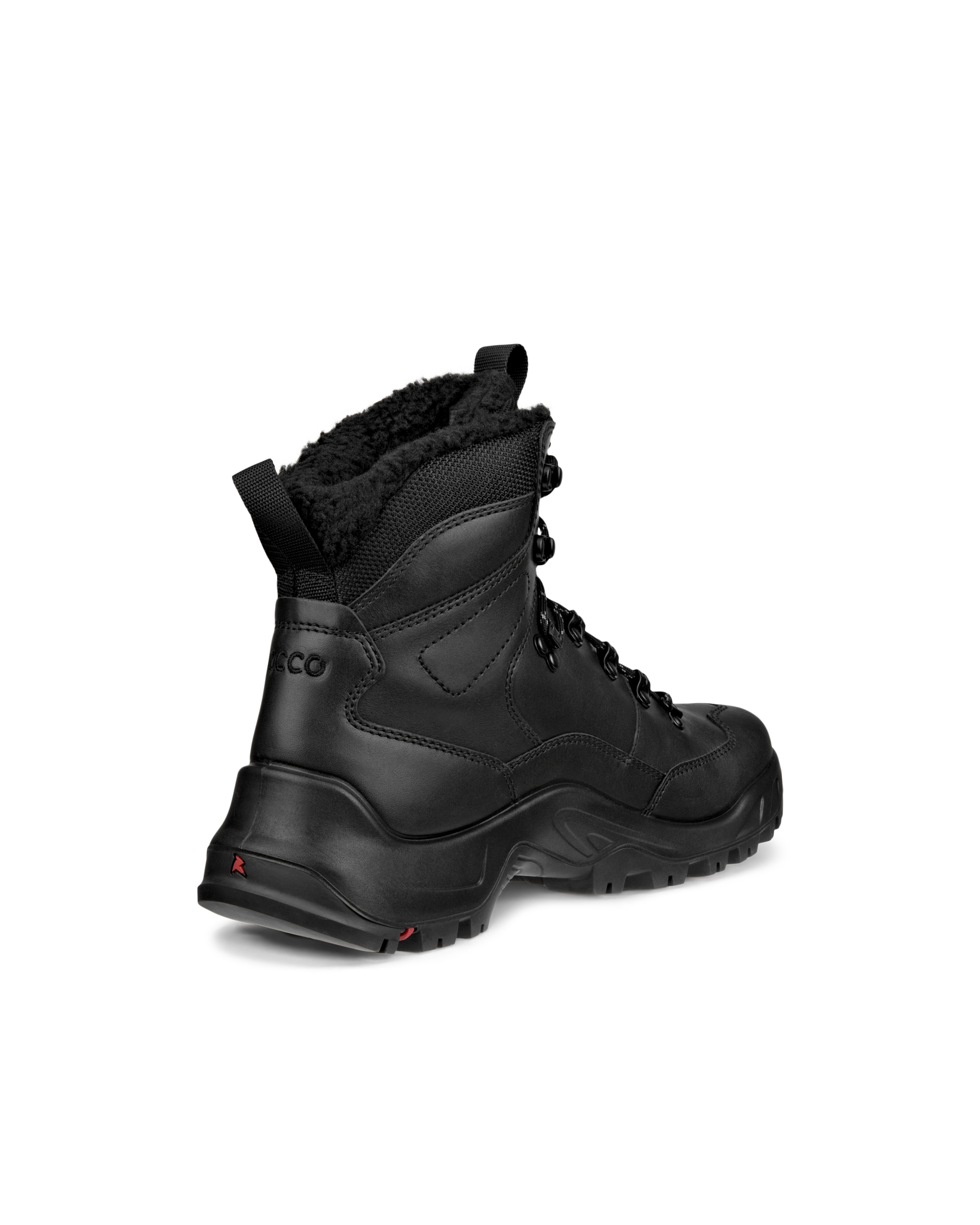 Botas impermeables de piel ECCO® Offroad para hombre - Negro - Back