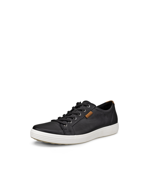 Men's ECCO® Soft 7 Leather Sneaker | Black
