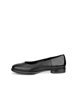 Women's ECCO® Sculpted LX Leather Ballerina - Black - Outside