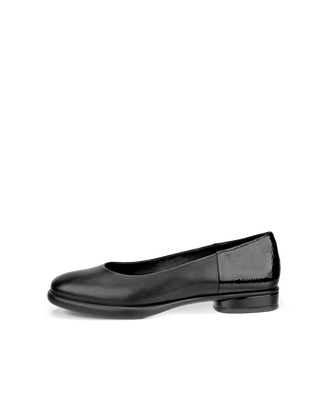 Women's ECCO® Sculpted LX Leather Ballerina - Black - Outside