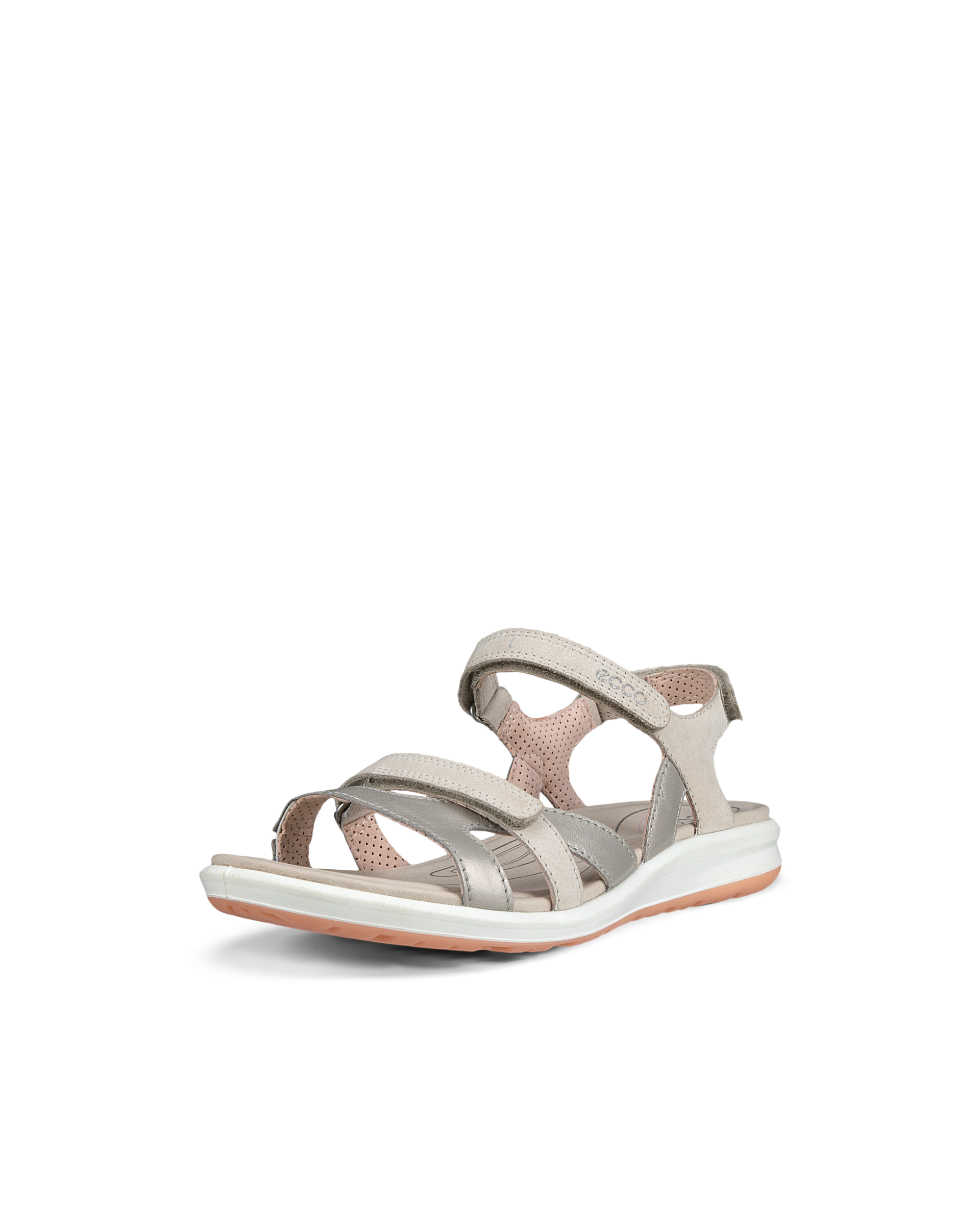 Women's ECCO® Cruise II Nubuck Flat Sandal - Grey - Main