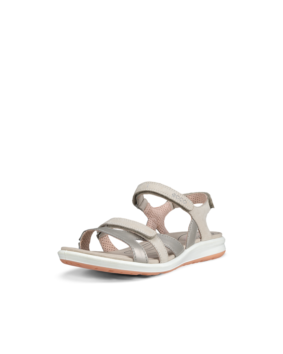 Women's ECCO® Cruise II Nubuck Flat Sandal - Grey - Main