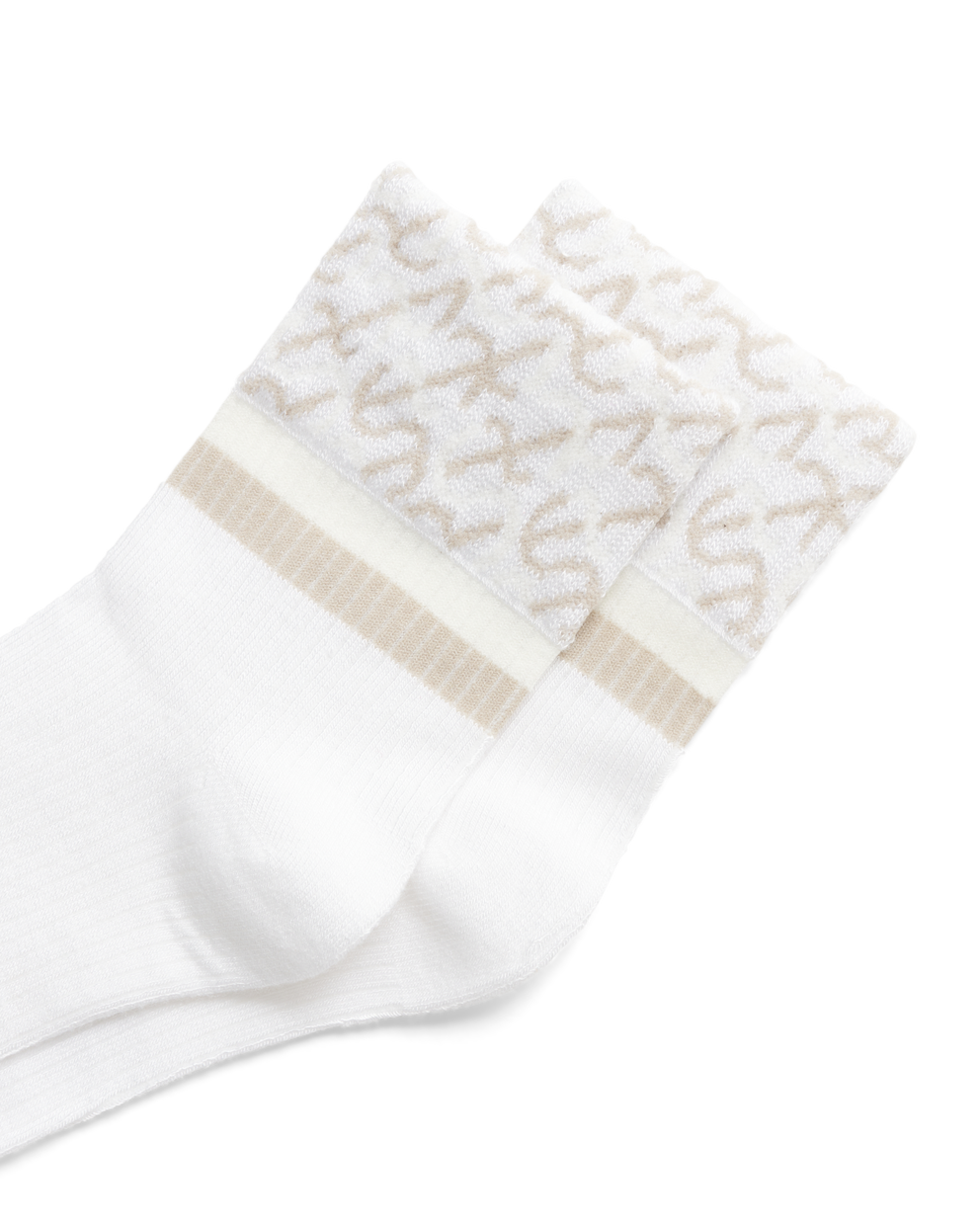 ECCO® Wave Ankle-Cut Socks - White - Detail-1