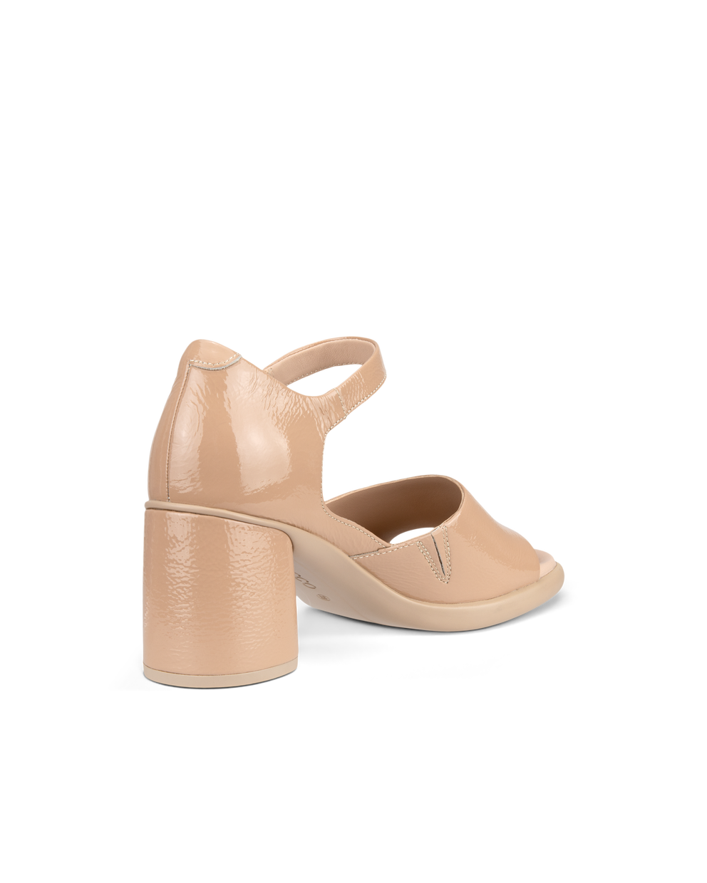 여성용 ECCO® Sculpted Sandal LX 55 가죽 힐 샌들 - Brown - Back