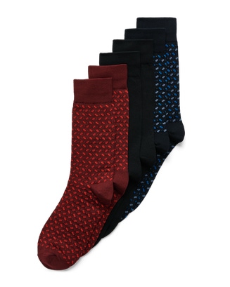 Men's ECCO® Mid-Cut Socks (3-Pack) - Multicolor - Main